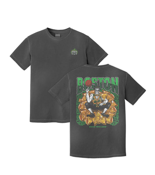 BOSTON BASKETBALL - “3 SKULL” PREMIUM T-SHIRT