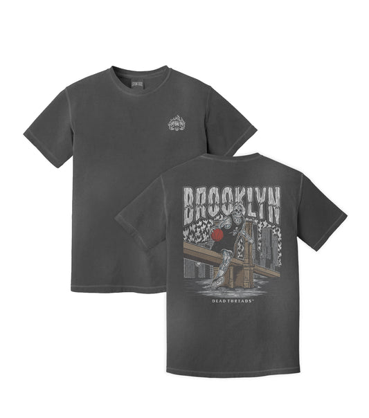 BROOKLYN BASKETBALL - “3 SKULL” PREMIUM T-SHIRT