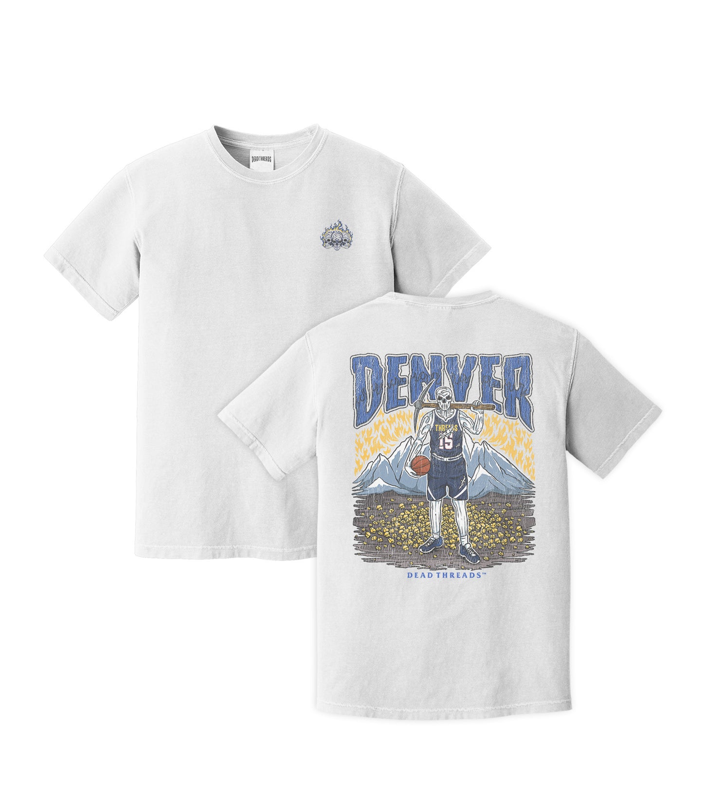 DENVER BASKETBALL - “3 SKULL” PREMIUM T-SHIRT