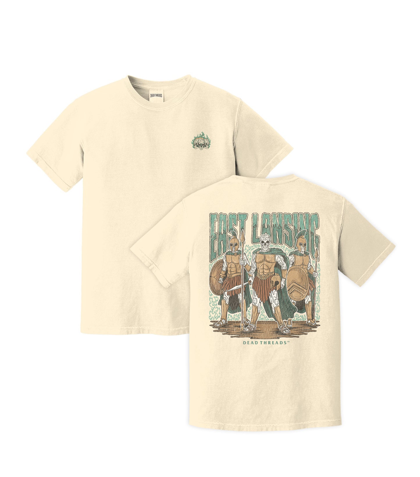 EAST LANSING v1 - “3 SKULL” PREMIUM T-SHIRT