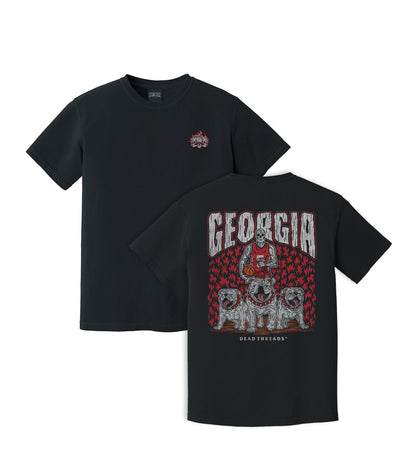 GEORGIA BASKETBALL - “3 SKULL” PREMIUM T-SHIRT