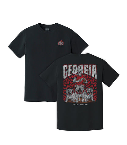 GEORGIA FOOTBALL - “3 SKULL” PREMIUM T-SHIRT