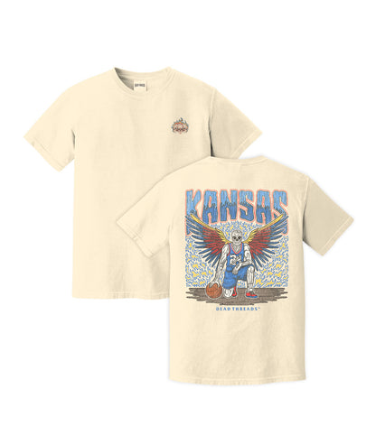 KANSAS BASKETBALL - “3 SKULL” PREMIUM T-SHIRT