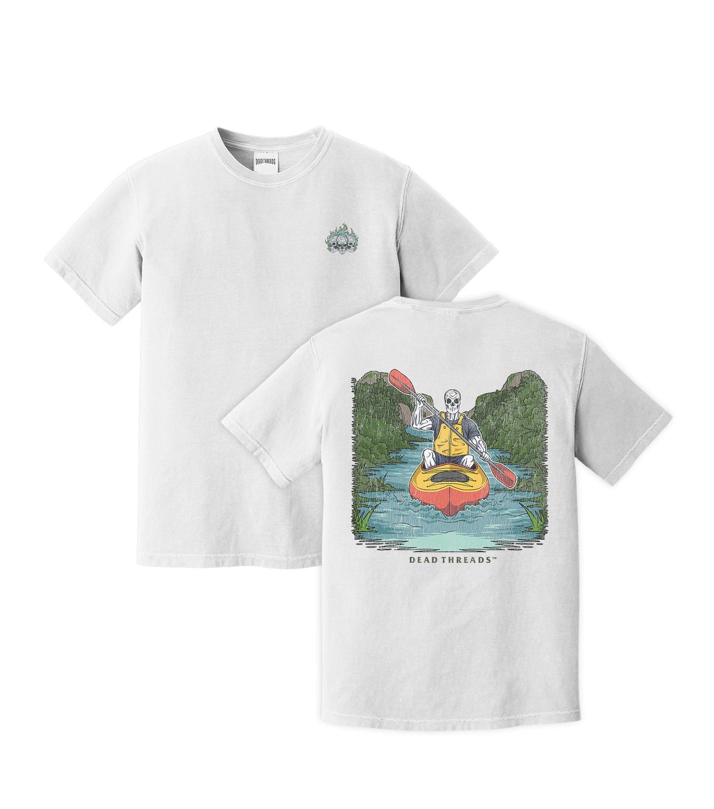 KAYAKING - “3 SKULL” PREMIUM T-SHIRT