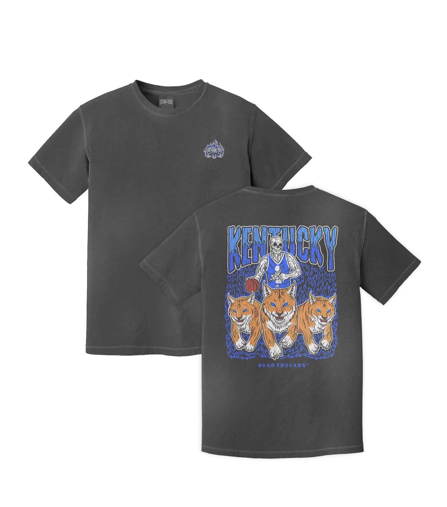 KENTUCKY BASKETBALL - “3 SKULL” PREMIUM T-SHIRT