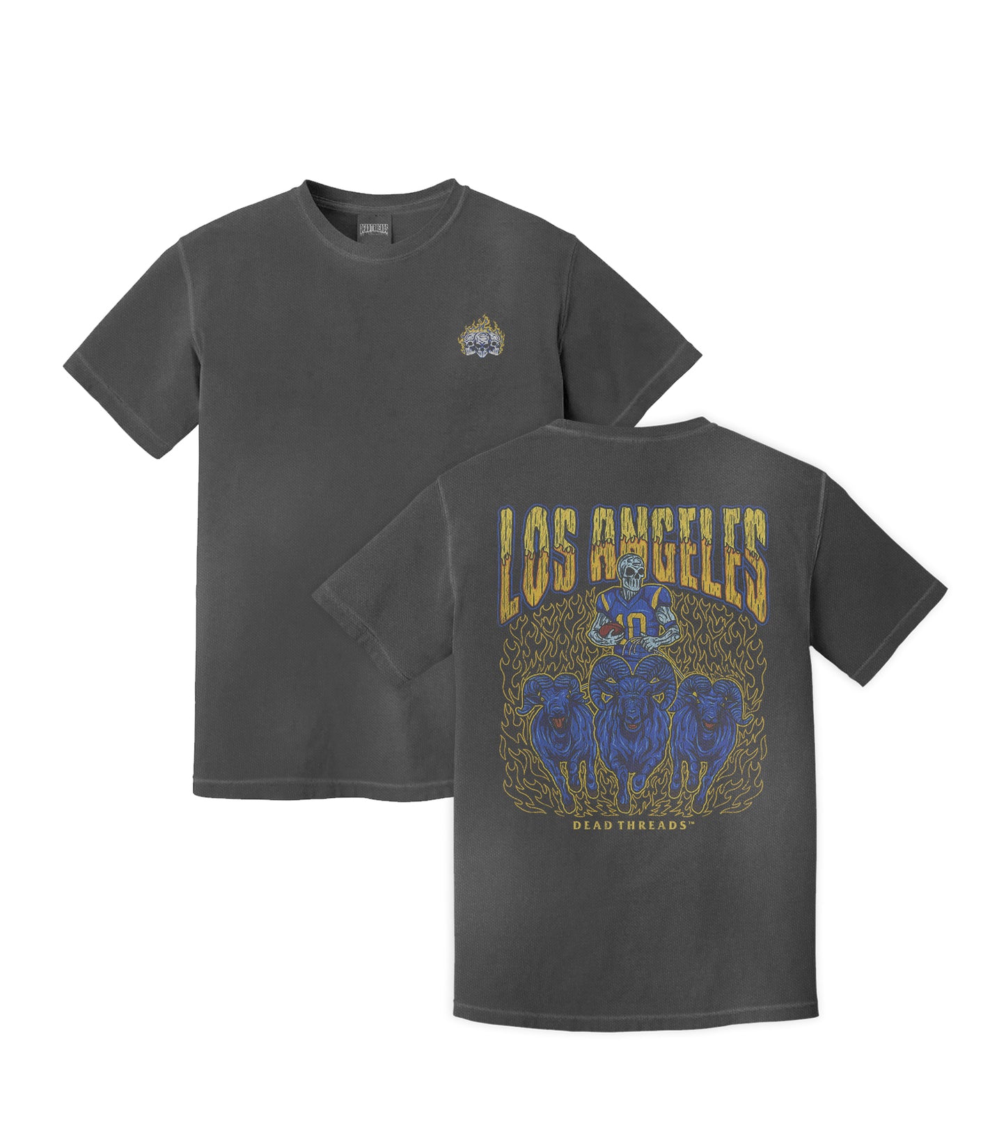 LOS ANGELES FOOTBALL - “3 SKULL” PREMIUM T-SHIRT