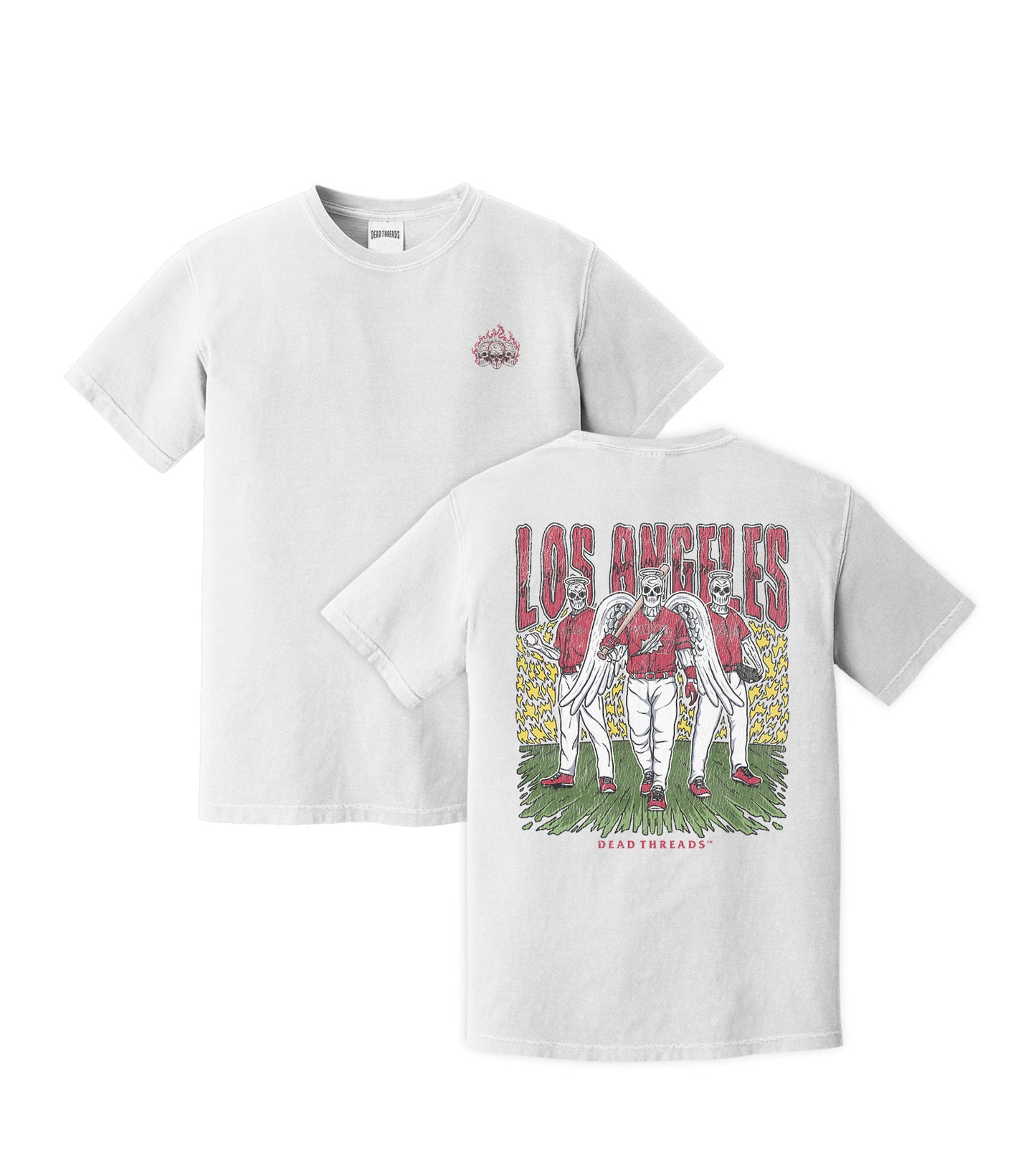 LOS ANGELES BASEBALL - "3 SKULL" PREMIUM SHIRT