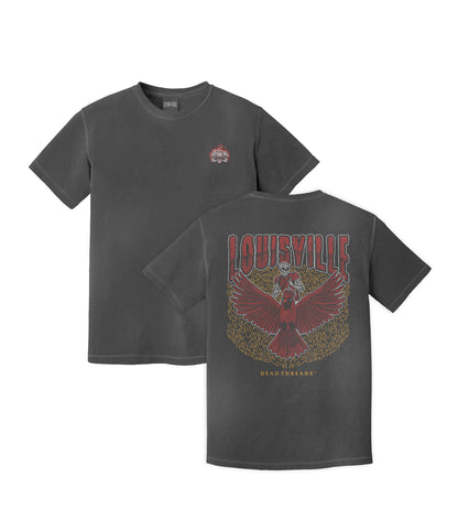 LOUISVILLE FOOTBALL - “3 SKULL” PREMIUM T-SHIRT