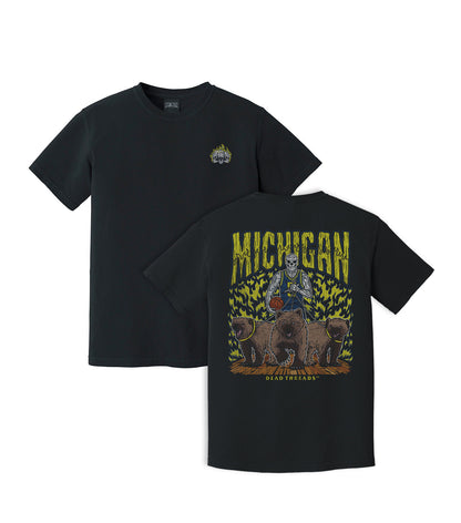 MICHIGAN BASKETBALL - “3 SKULL” PREMIUM T-SHIRT