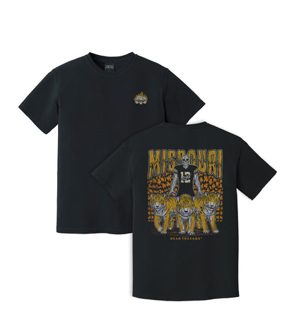 MISSOURI FOOTBALL - “3 SKULL” PREMIUM T-SHIRT