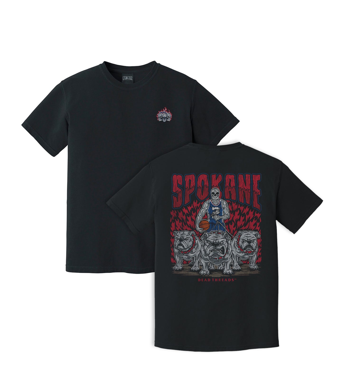 SPOKANE BASKETBALL - “3 SKULL” PREMIUM T-SHIRT