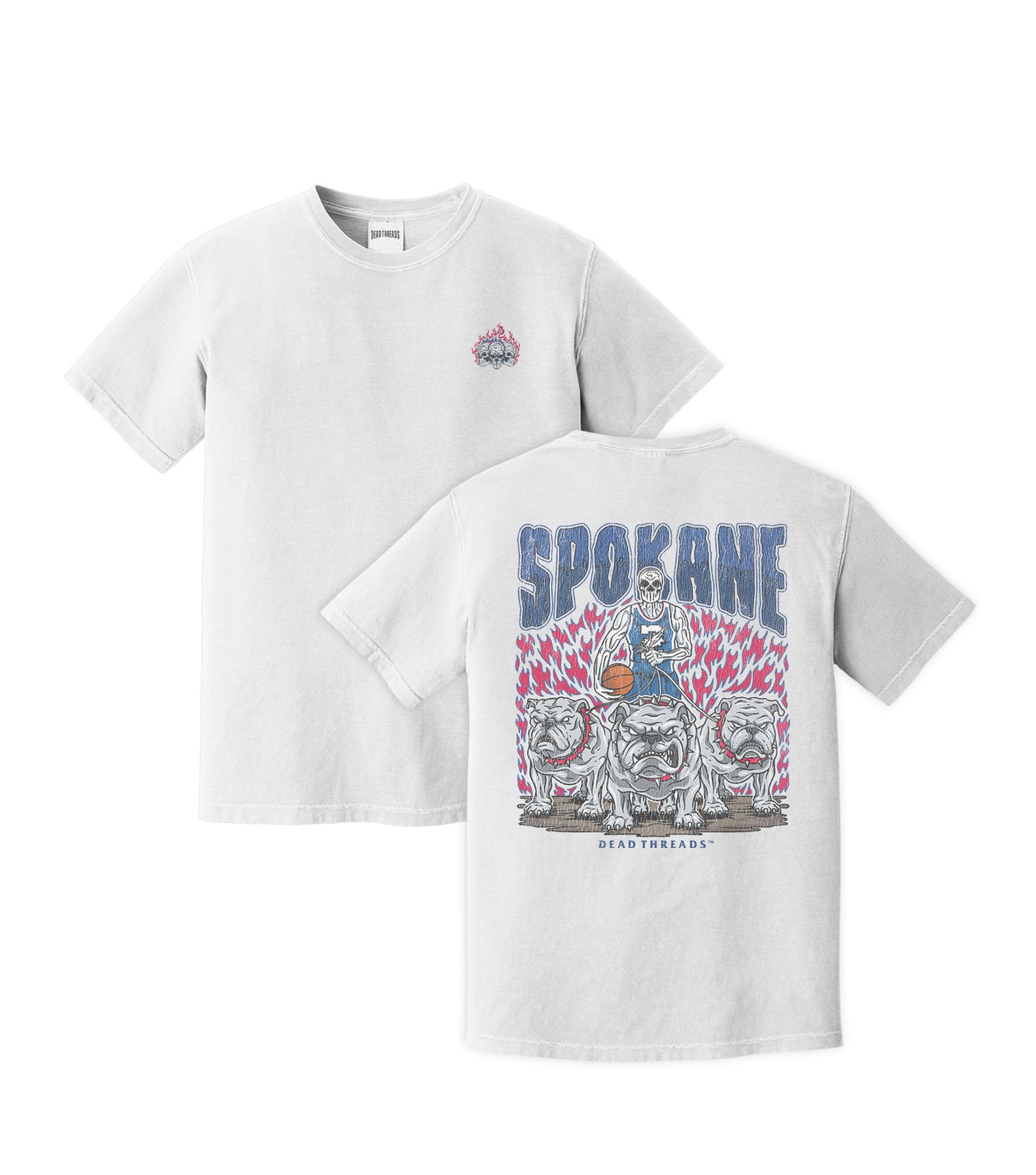 SPOKANE BASKETBALL - “3 SKULL” PREMIUM T-SHIRT