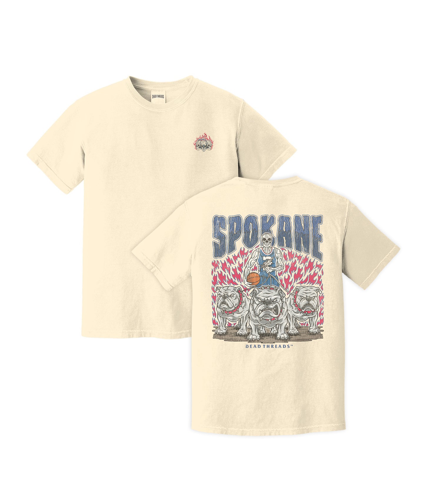 SPOKANE BASKETBALL - “3 SKULL” PREMIUM T-SHIRT