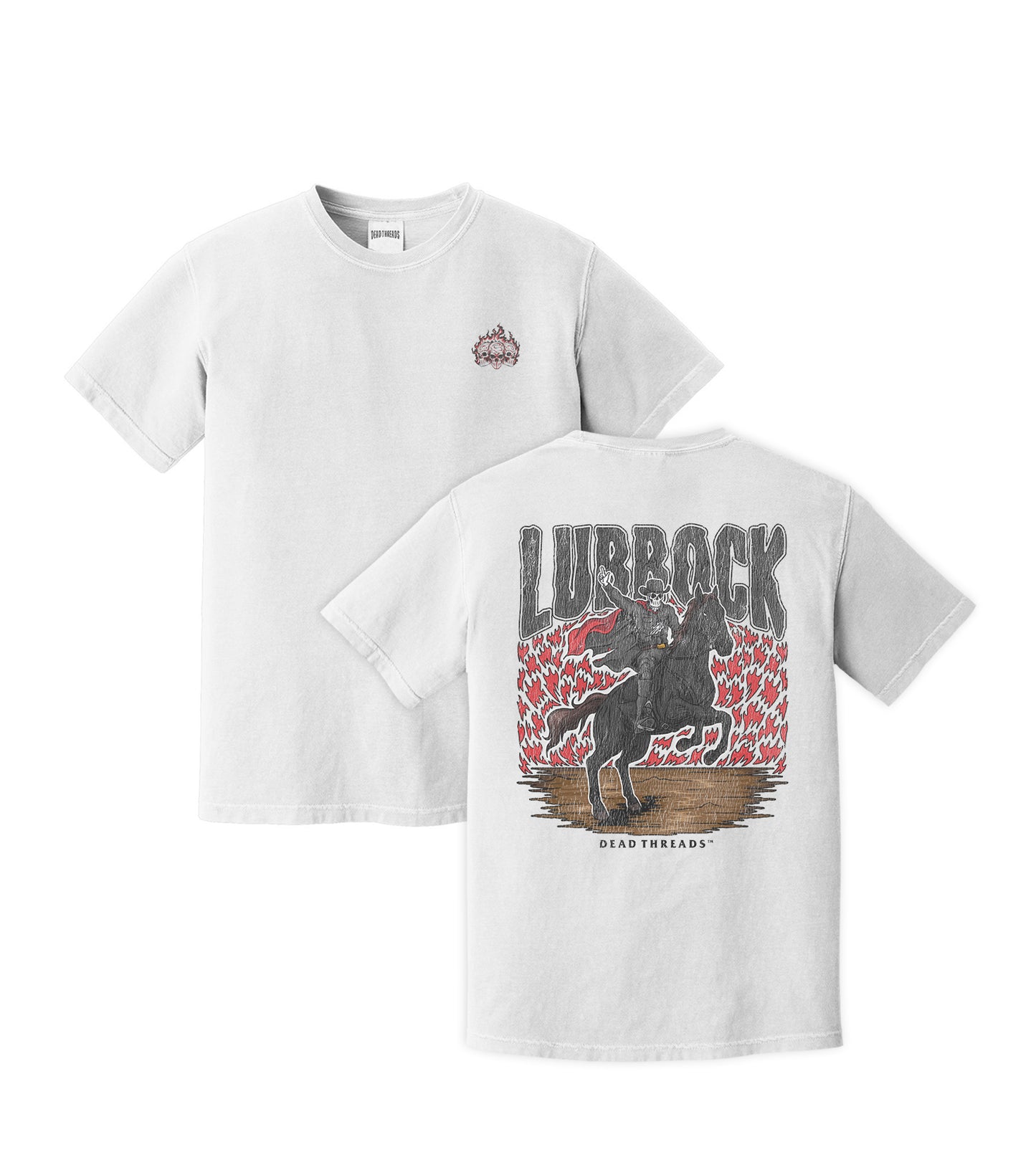 LUBBOCK - “3 SKULL” PREMIUM T-SHIRT